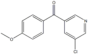 3-CHLORO-5-(4-METHOXYBENZOYL)PYRIDINE 结构式