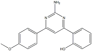 2-(2-AMINO-6-(4-METHOXYPHENYL)PYRIMIDIN-4-YL)PHENOL 结构式