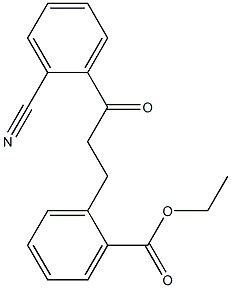 3-(2-Carboethoxyphenyl)-2'-cyanopropiophenone 结构式