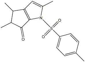 2,4,5-TRIMETHYL-1-(TOLUENE-4-SULFONYL)-4,5-DIHYDRO-1H-CYCLOPENTA[B]PYRROL-6-ONE 结构式