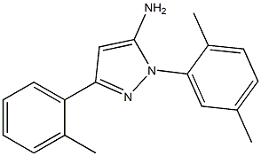 1-(2,5-DIMETHYLPHENYL)-3-(2-METHYLPHENYL)-1H-PYRAZOL-5-AMINE 结构式