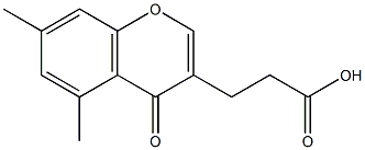 3-(5,7-DIMETHYL-4-OXO-4H-CHROMEN-3-YL)PROPANOIC ACID 结构式