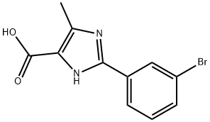 2-(3-BROMOPHENYL)-5-METHYL-3H-IMIDAZOLE-4-CARBOXYLIC ACID 结构式