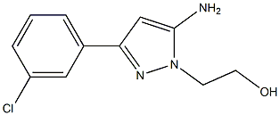 2-[5-AMINO-3-(3-CHLOROPHENYL)-1H-PYRAZOL-1-YL]ETHANOL 结构式