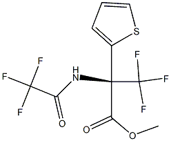 METHYL 3,3,3-TRIFLUORO-2-(2-THIENYL)-N-(TRIFLUOROACETYL)ALANINATE 结构式