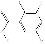 METHYL 5-CHLORO-2,3-DIIODOBENZOATE 结构式