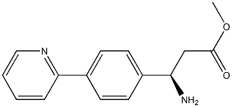 METHYL (3R)-3-AMINO-3-(4-(2-PYRIDYL)PHENYL)PROPANOATE 结构式