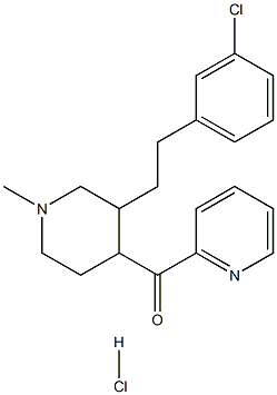 3-[2-(3-CHLOROPHENYL)ETHYL]-2-PYRIDINYL-(1-METHYL-4-PIPERIDINYL)METHANONE HYDROCHLORIDE 结构式