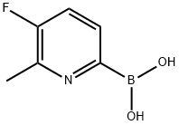 5-FLUORO-6-METHYLPYRIDIN-2-YL-2-BORONIC ACID 结构式