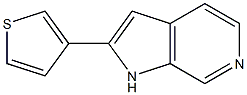 2-THIOPHEN-3-YL-1H-PYRROLO[2,3-C]PYRIDINE 结构式