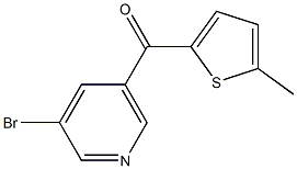 3-Bromo-5-(5-methyl-2-thenoyl)pyridine 结构式