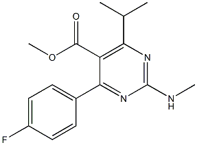 METHYL 4-(4-FLUOROPHENYL)-6-ISOPROPYL-2-(N-METHYLAMINO) PYRIMIDINE-5-CARBOXYLATE 结构式