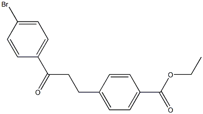 4'-Bromo-3-(4-carboethoxyphenyl)propiophenone 结构式