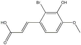 2-BROMO-3-HYDROXY-4-METHOXYCINNAMIC ACID 结构式
