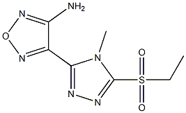4-[5-(Ethylsulfonyl)-4-methyl-4H-1,2,4-triazol-3-yl]-1,2,5-oxadiazol-3-amine 结构式
