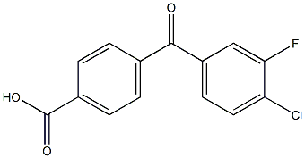 4-(4-CHLORO-3-FLUOROBENZOYL)BENZOIC ACID 结构式