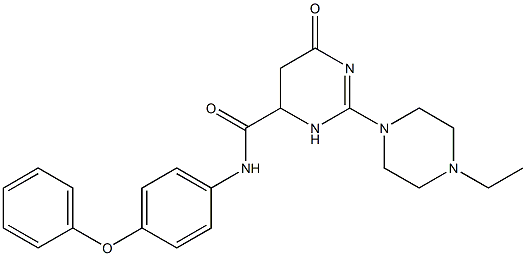 2-(4-ETHYLPIPERAZIN-1-YL)-6-OXO-N-(4-PHENOXYPHENYL)-3,4,5,6-TETRAHYDROPYRIMIDINE-4-CARBOXAMIDE 结构式