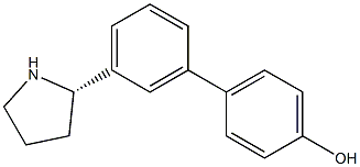 4-[3-((2S)PYRROLIDIN-2-YL)PHENYL]PHENOL 结构式