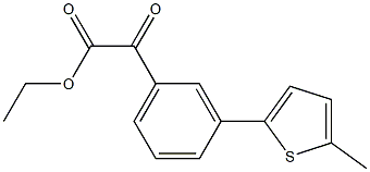 ETHYL 3-(5-METHYL-2-THIENYL)BENZOYLFORMATE 结构式