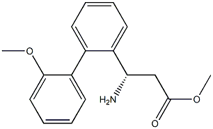 METHYL (3S)-3-AMINO-3-[2-(2-METHOXYPHENYL)PHENYL]PROPANOATE 结构式