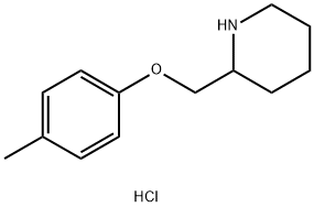 2-[(4-METHYLPHENOXY)METHYL]PIPERIDINE HYDROCHLORIDE 结构式