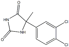 5-(3,4-DICHLOROPHENYL)-5-METHYLIMIDAZOLIDINE-2,4-DIONE 结构式