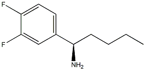 (1R)-1-(3,4-DIFLUOROPHENYL)PENTYLAMINE 结构式