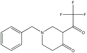 1-BENZYL-3-(TRIFLUOROACETYL)PIPERIDIN-4-ONE 结构式