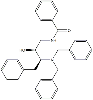 (2S,3S)-N-(3-DIBENZYLAMINO-2-HYDROXY-4-PHENYLBUTYL)BENZAMIDE 结构式