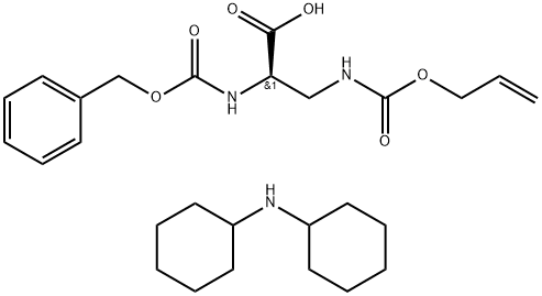 N-ALPHA-BENZYLOXYCARBONYL-N-BETA-ALLYLOXYCARBONYL-D-2,3-DIAMINOPROPIONIC ACID DICYCLOHEXYLAMINE 结构式