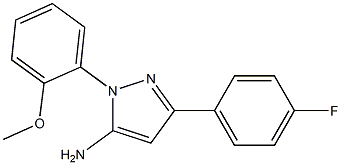 3-(4-FLUOROPHENYL)-1-(2-METHOXYPHENYL)-1H-PYRAZOL-5-AMINE 结构式