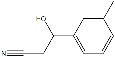 3-HYDROXY-3-(3-METHYLPHENYL)PROPANENITRILE 结构式
