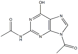 2-Acetylamino-9-acetyl-6-hydroxy purine 结构式