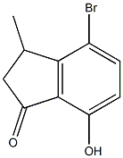 4-BROMO-7-HYDROXY-3-METHYLINDAN-1-ONE 结构式