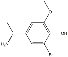 4-((1R)-1-AMINOETHYL)-2-BROMO-6-METHOXYPHENOL 结构式