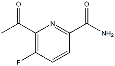 6-ACETYL-5-FLUOROPYRIDINE-2-CARBOXAMIDE 结构式