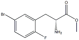 METHYL (2R)-2-AMINO-3-(5-BROMO-2-FLUOROPHENYL)PROPANOATE 结构式