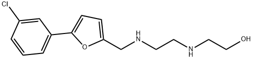 2-((2-(((5-(3-CHLOROPHENYL)-2-FURYL)METHYL)AMINO)ETHYL)AMINO)ETHANOL 结构式