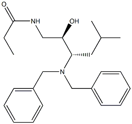 (2R,3S)-N-(3-DIBENZYLAMINO-2-HYDROXY-5-METHYLHEXYL)PROPIONAMIDE 结构式