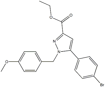 ETHYL 1-(4-METHOXYBENZYL)-5-(4-BROMOPHENYL)-1H-PYRAZOLE-3-CARBOXYLATE 结构式