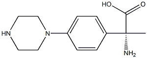 (2R)-2-AMINO-2-(4-PIPERAZINYLPHENYL)PROPANOIC ACID 结构式