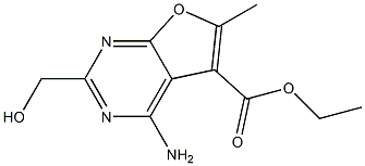 ETHYL 4-AMINO-2-(HYDROXYMETHYL)-6-METHYLFURO[2,3-D]PYRIMIDINE-5-CARBOXYLATE 结构式