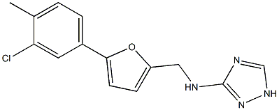 N-((5-(3-CHLORO-4-METHYLPHENYL)-2-FURYL)METHYL)-1H-1,2,4-TRIAZOL-3-AMINE 结构式