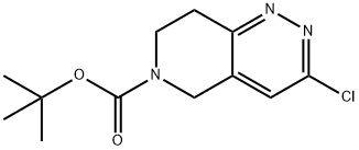 3-氯-5H,6H,7H,8H-吡啶并[4,3-C]哒嗪-6-羧酸叔丁酯 结构式