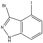 3-BROMO-4-IODO (1H)INDAZOLE 结构式