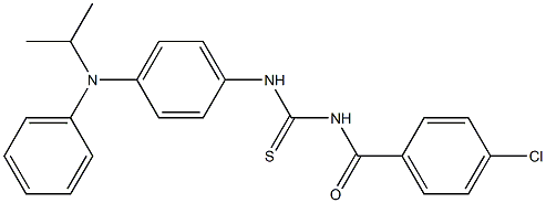 1-(4-CHLOROBENZOYL)-3-(4-((ISOPROPYL)PHENYLAMINO)PHENYL)THIOUREA 结构式