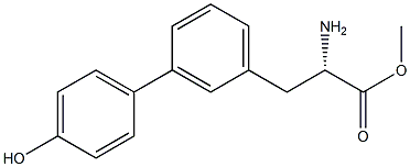 METHYL (2S)-2-AMINO-3-[3-(4-HYDROXYPHENYL)PHENYL]PROPANOATE 结构式