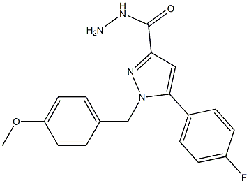 1-(4-METHOXYBENZYL)-5-(4-FLUOROPHENYL)-1H-PYRAZOLE-3-CARBOHYDRAZIDE 结构式