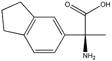 (2S)-2-AMINO-2-INDAN-5-YLPROPANOIC ACID 结构式
