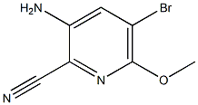 3-AMINO-5-BROMO-6-METHOXYPYRIDINE-2-CARBONITRILE 结构式